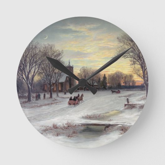 Horloge Ronde Réveillon de Noël (Recto)