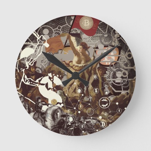 Horloge Ronde Révolution Bitcoin (Recto)