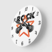 Horloge Ronde Révolution rock (Angle)