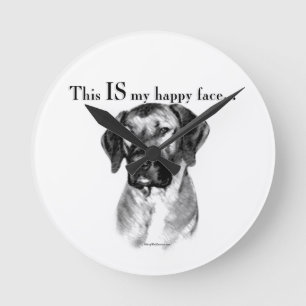 Horloge Ronde Rhodesian Ridgeback Happy Face