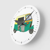 Horloge Ronde Rickshaw indien (Angle)