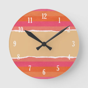 Horloge Ronde Ripped christmas wrapping paper