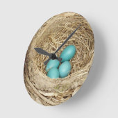 Horloge Ronde Robin Bird Egg (Angle)