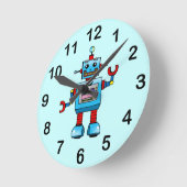 Horloge Ronde Robot mignon (Angle)