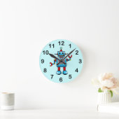 Horloge Ronde Robot mignon (Maison)