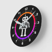 Horloge Ronde Robot Rétro (Angle)