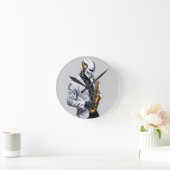 Horloge Ronde robot saxophoniste (Maison)