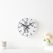 Horloge Ronde Robot Trompette (Maison)