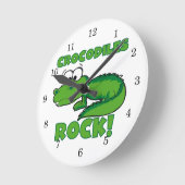 Horloge Ronde Roche de crocodiles (Angle)