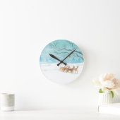 Horloge Ronde Roe Deer en hiver (Maison)
