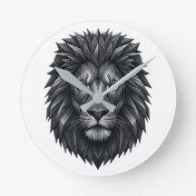 Roi Lion Géométrique - Art en ligne de Mandala Mét