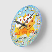 Horloge Ronde Roll The Dice Clock (Angle)