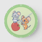 Horloge Ronde Rollage Anime Tuffy et Jerry Apple (Recto)