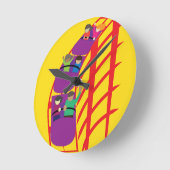 Horloge Ronde Roller Coaster Upclose (Angle)