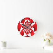 Horloge Ronde Romantique Red Hearts Art Motif Imprimer (Maison)