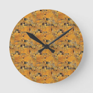 Horloge Ronde Romantique - Style Klimt