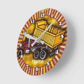 Horloge Ronde Rondo Dump Truck clock (Angle)
