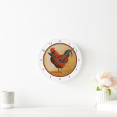 Horloge Ronde Rooster chicken de Rhode Island (Maison)