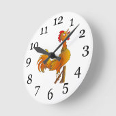 Horloge Ronde Rooster crowing (Angle)