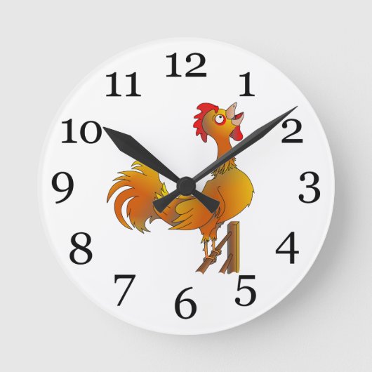 Horloge Ronde Rooster crowing (Recto)
