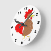 Horloge Ronde Rooster Design (Angle)