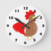 Horloge Ronde Rooster Design (Recto)