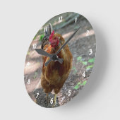 Horloge Ronde Rooster Wall Clock (Angle)