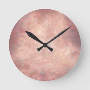 Horloge Ronde Rose Atténué