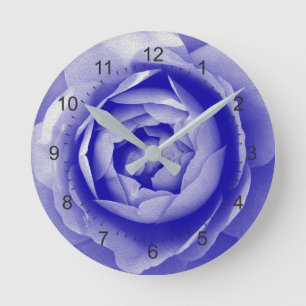 Horloge Ronde rose bleu