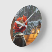 Horloge Ronde Rose Cat Dream  (Angle)