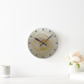 Horloge Ronde Rose Clock White Rose Flower (Maison)