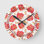 Horloge Ronde Rose d'art moderne (Recto)