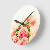 Horloge Ronde Rose douce ! (Angle)