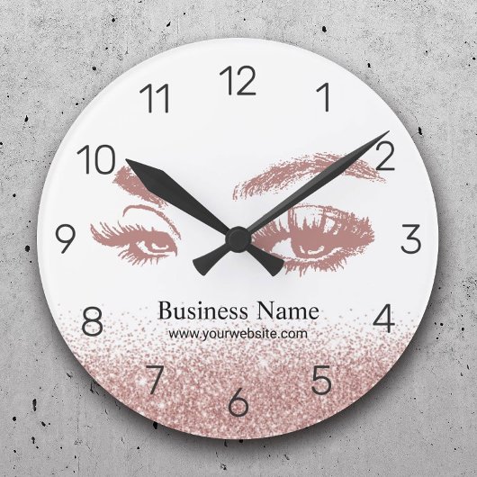 Horloge Ronde Rose Gold Lashes Makeup