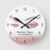 Horloge Ronde Rose Gold Lashes Makeup (Recto)