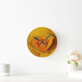 Horloge Ronde Rose jaune (Maison)