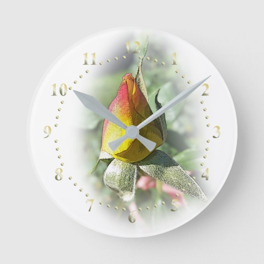 Horloge Ronde rose jaune (Recto)