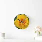 Horloge Ronde Rose jaune (Maison)
