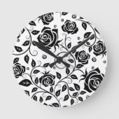 Horloge Ronde Rose noir (Recto)