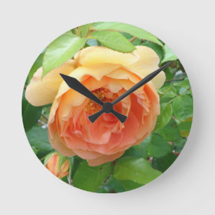 Horloge Ronde Rose orange