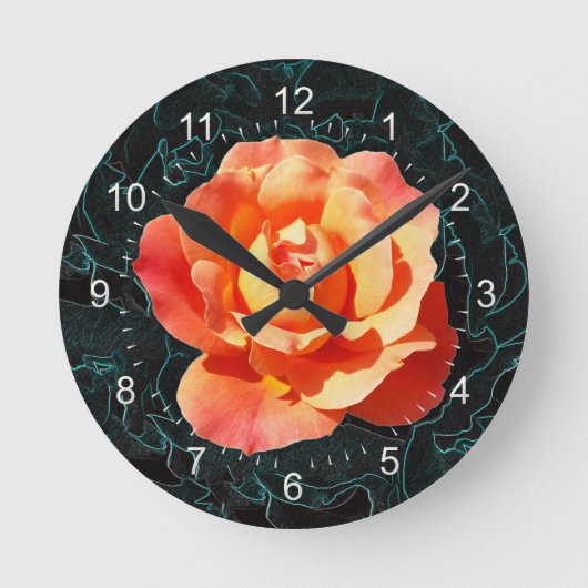 Horloge Ronde Rose orange clair (Recto)