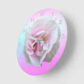 Horloge Ronde Rose Pastel violet Ombre (Angle)