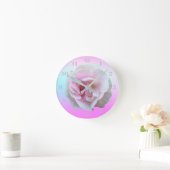 Horloge Ronde Rose Pastel violet Ombre (Maison)