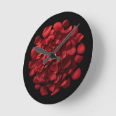 Horloge Ronde Rose Petals Wall Clock (Angle)