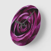 Horloge Ronde Rose pourpre (Angle)