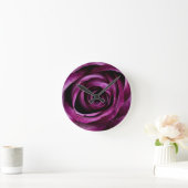 Horloge Ronde Rose pourpre (Maison)