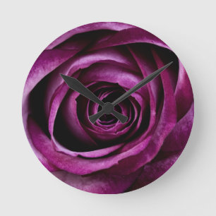 Horloge Ronde Rose pourpre