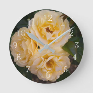 Horloge Ronde Rose romantique