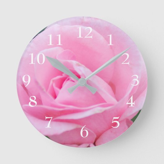 Horloge ronde rose-rose (Recto)