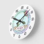 Horloge Ronde Rose rose (Angle)